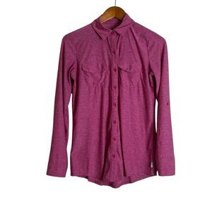 Eddie Bauer pink lightweight button down shirt